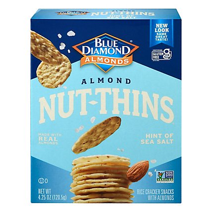 Blue Diamond Nut Thins Cracker Snacks Almond Nut & Rice Hint of Sea Salt - 4.25 Oz - Image 3