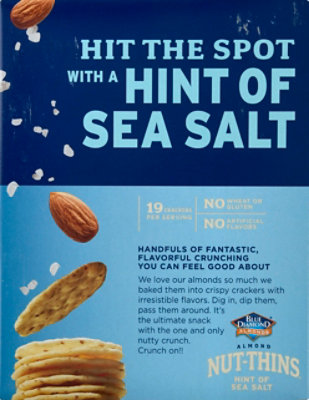 Blue Diamond Nut Thins Cracker Snacks Almond Nut & Rice Hint of Sea Salt - 4.25 Oz - Image 6