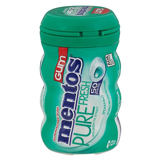 Mentos Pure Fresh Chewing Gum Sugarfree Spearmint - 50 Count
