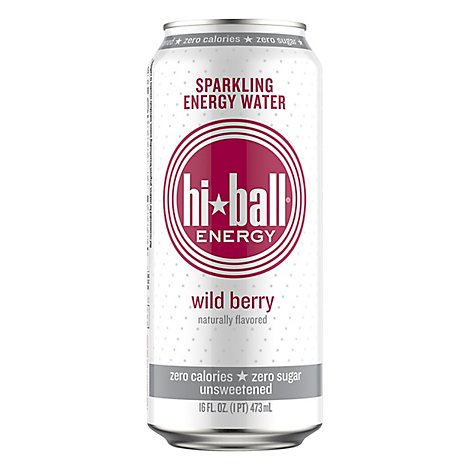 Hiball Energy Energy Water Sparkling Wild Berry - 16 Fl. Oz.