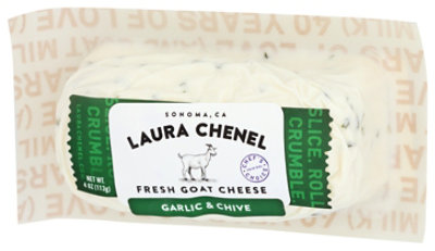 Laura Chenels Garlic Chive Goat Cheese - 4 Oz. - Image 4