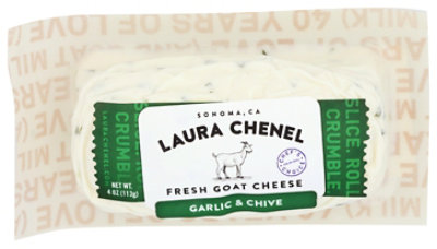 Laura Chenels Garlic Chive Goat Cheese - 4 Oz. - Image 1