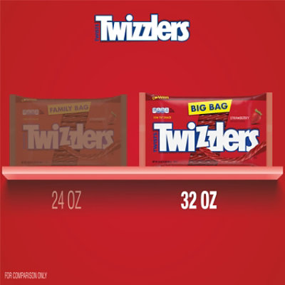 Twizzlers Twists Strawberry Flavored Licorice Style Low Fat Candy Big Bag - 32 Oz - Image 5