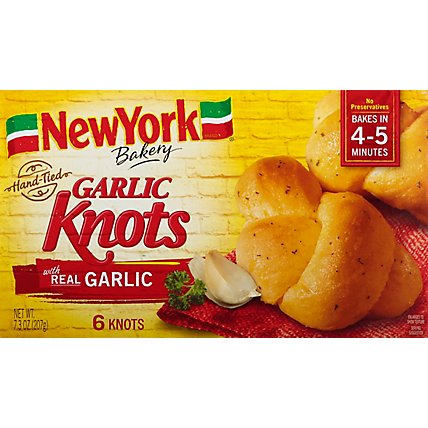 New York Garlic Knots Hand-Tied Real Garlic 6 Count - 7.3 Oz - Image 2