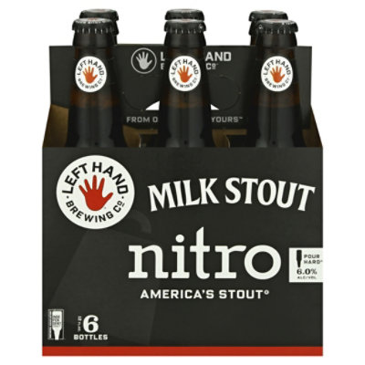 Left Hand Beer Milk Stout Americal Stout Nitro Pour Hard Bottle - 6-12 Fl. Oz. - Image 3