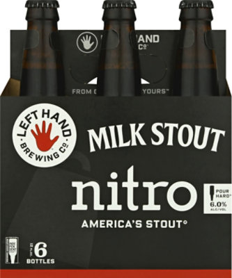 Left Hand Beer Milk Stout Americal Stout Nitro Pour Hard Bottle - 6-12 Fl. Oz. - Image 6