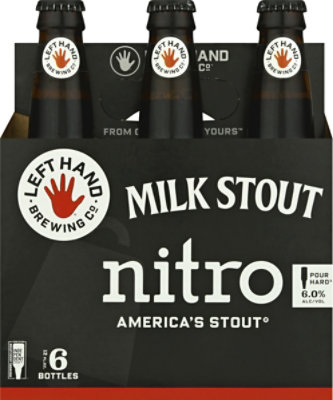 Left Hand Beer Milk Stout Americal Stout Nitro Pour Hard Bottle - 6-12 Fl. Oz. - Image 2