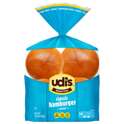 Udis Gluten Free Buns Classic Hamburger - 10.4 Oz