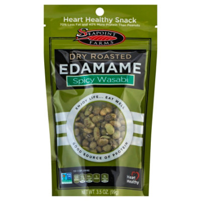 Seapoint Farms Edamame Dry Roasted Spicy Wasabi - 3.5 Oz - Image 1