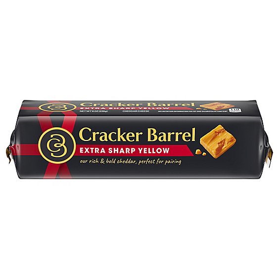 Cracker Barrel Cheese Cheddar Natural Sharp Extra Sharp - 8 Oz