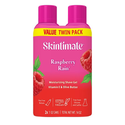 Skintimate Signature Scents Raspberry Rain Moisturizing Womens Shave Gel 2 Count - 14  Oz - Image 1