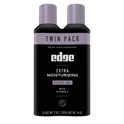 Edge Extra Moisturizing Shave Gel For Men Twin Pack - 2-7 Oz - Image 1