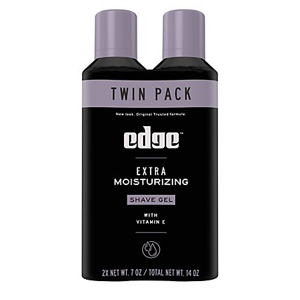 Edge For Men Extra Moisturizing Shave Gel Twin Pack - 7 Oz - Image 1