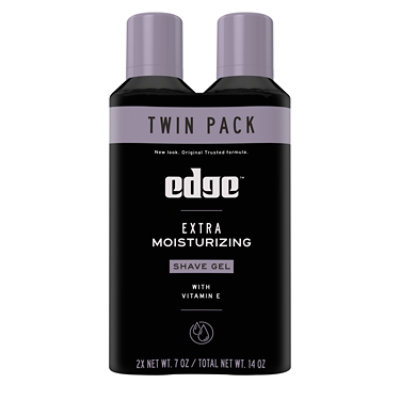 Edge For Men Extra Moisturizing Shave Gel Twin Pack - 7 Oz