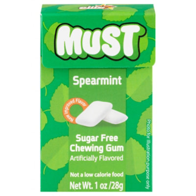 Elite Must Chewing Gum Spearmint Flavored Sugar Free - 0.9 Oz - Image 2