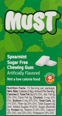 Elite Must Chewing Gum Spearmint Flavored Sugar Free - 0.9 Oz - Image 5