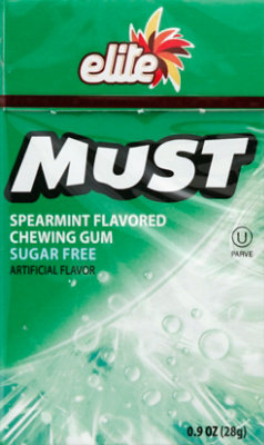 Elite Must Chewing Gum Spearmint Flavored Sugar Free - 0.9 Oz - Image 2