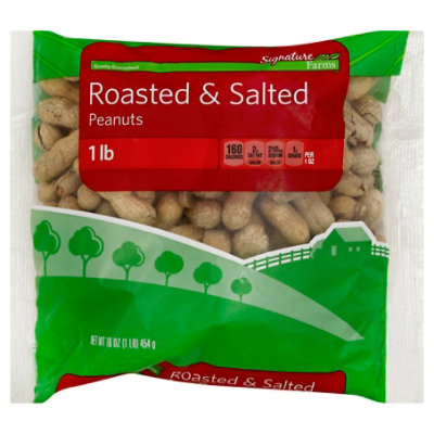 Signature Farms Peanuts Roasted & Salted - 16 Oz
