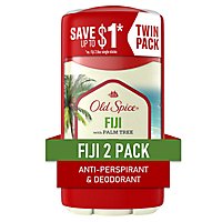 Old Spice Fiji With Palm Tree Invisible Solid Antiperspirant Deodorant For Men - 2-2.6 Oz - Image 2
