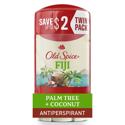 Old Spice Fiji With Palm Tree Invisible Solid Antiperspirant Deodorant For Men - 2-2.6 Oz - Image 1