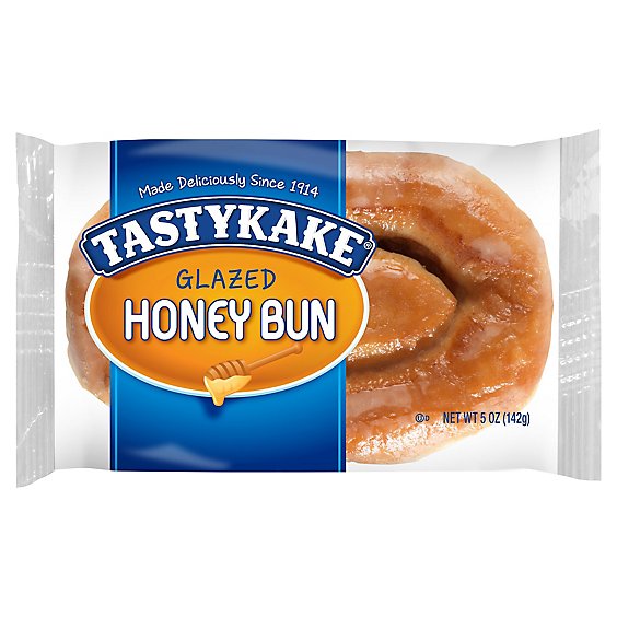 Tastykake Glazed Honey Bun Individually Wrapped Pastry Snack - 5 Oz