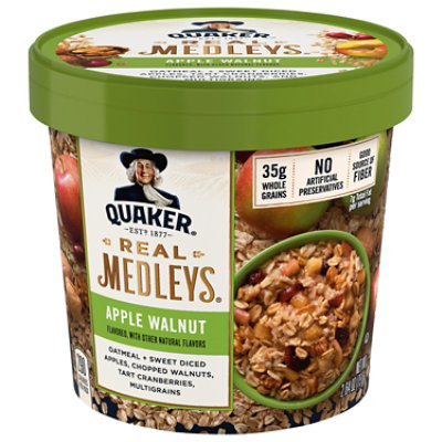 Real Medleys Oatmeal Apple Walnut Flavor - 2.64 Oz