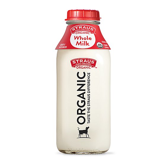 Straus Organic Whole Milk - Quart