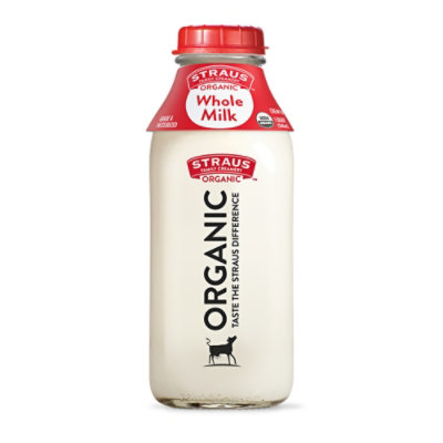 Straus Organic Whole Milk - Quart