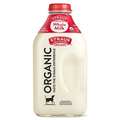 Straus Organic Whole Milk - Half Gallon