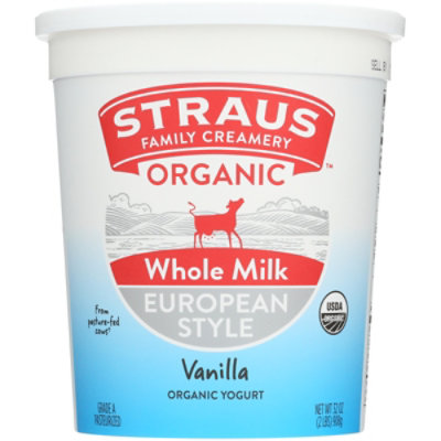 Straus Family Creamery Yogurt European Style Family Creamery Vanilla Whole Milk - 32 Oz - Image 2