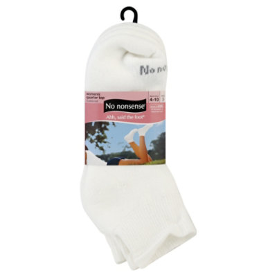 No Nonsense Socks, Cushioned Quarter Top, Women's 3 pairs