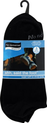 No Nonsense Show Womens Sox Black - 3 Pair - Image 2