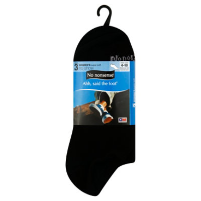 No Nonsense Show Womens Sox Black - 3 Pair
