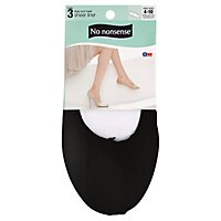 No Nonsence Shoe Nylon Sock Liner Black - 3 Pair - Image 1