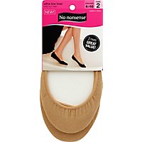 No Nonsense Nylons Ultra Low Liner Beige- 2 Pair - Image 2