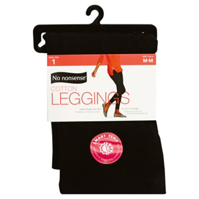 No Nonsense Women's Great Shapes Cotton Shaping Legging, Black