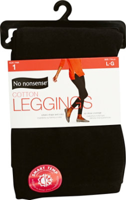 No Nonsence Cotton Leggings Large Black - 1 Pair - Image 2