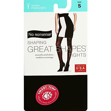 No Nonsense Great Shape Opaque Tghts Black Small - 1 Pair - Image 2