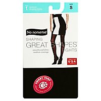 No Nonsense Great Shape Opaque Tghts Black Small - 1 Pair - Image 1