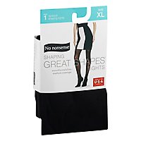 No Nonsense Great Shape Opaque Tghts Black Extra Large - 1 Pair - Image 1
