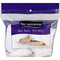 No nonsense Ten Toes Six Sox Socks Cushioned Womens Quarter Top White Size 4-10 - 6 Count - Image 2