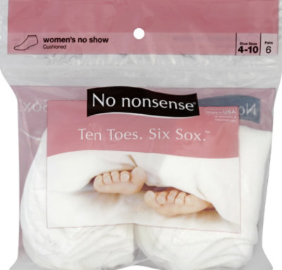 No Nonsence Low Cut Sock White - 6 Pair - Image 2