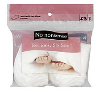 No Nonsence Low Cut Sock White - 6 Pair