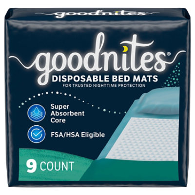 Goodnites Bed Mats Disposable 24 Feet x 28 Feet - 9 Count