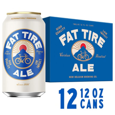 New Belgium Brewing Fat Tire Ale Beer 5.2% ABV Cans - 12-12 Fl. Oz. - Image 1