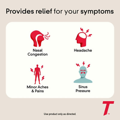 TYLENOL Pain Reliever/Fever Reducer Caplets Sinus Congestion & Severe Pain Daytime - 24 Count - Image 2