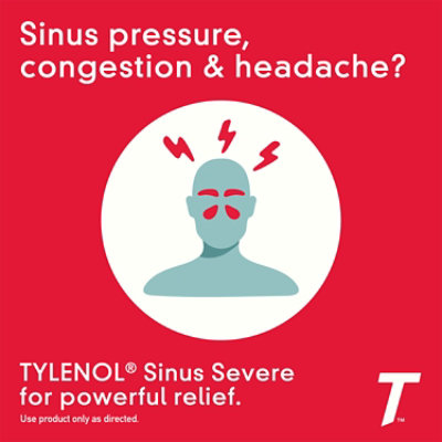TYLENOL Pain Reliever/Fever Reducer Caplets Sinus Congestion & Severe Pain Daytime - 24 Count - Image 4