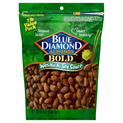 Blue Diamond Almonds Bold Wasabi & Soy Sauce - 16 Oz - Image 1