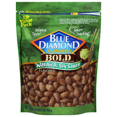 Blue Diamond Almonds Bold Wasabi & Soy Sauce - 16 Oz