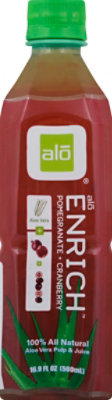 alo ENRICH Aloe Vera Juice Drink Pomegranate + Cranberry - 16.9 Fl. Oz. - Image 2